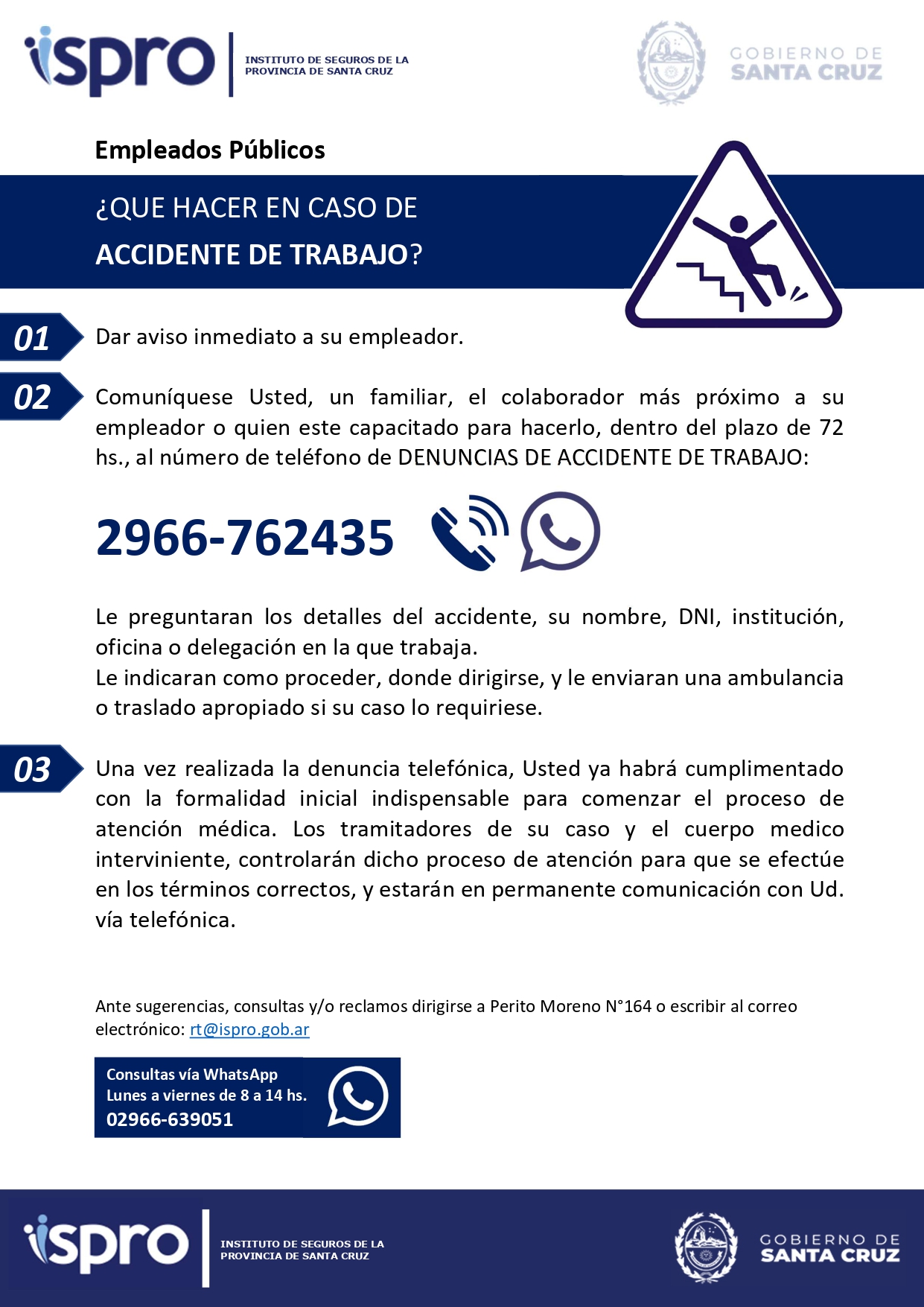 Que hacer en caso de accidente